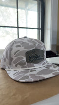 Hustle Outdoors white camo patch hat